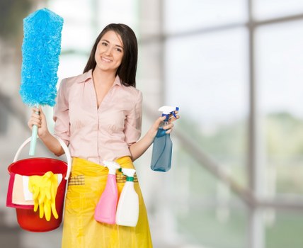 Professional carpet cleaners working in a modern Docklands property