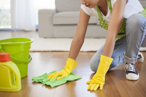 Safety-focused carpet cleaning equipment and prepared workspace